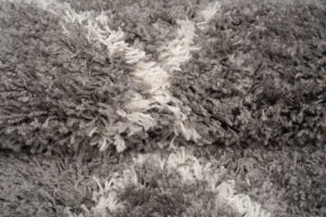 Tapis Boho à Franges Gris Losanges Shaggy