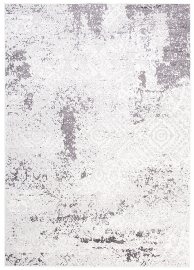 Tapis Sky Gris Crème Vintage Ornamental