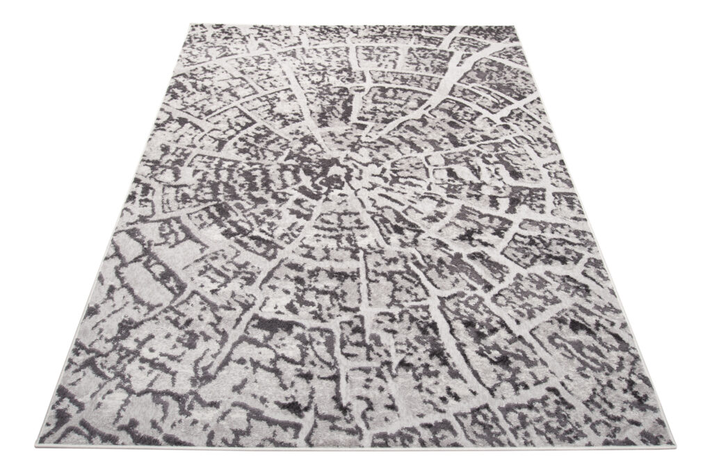 Tapis Sky Gris Foncé Moderne Bois
