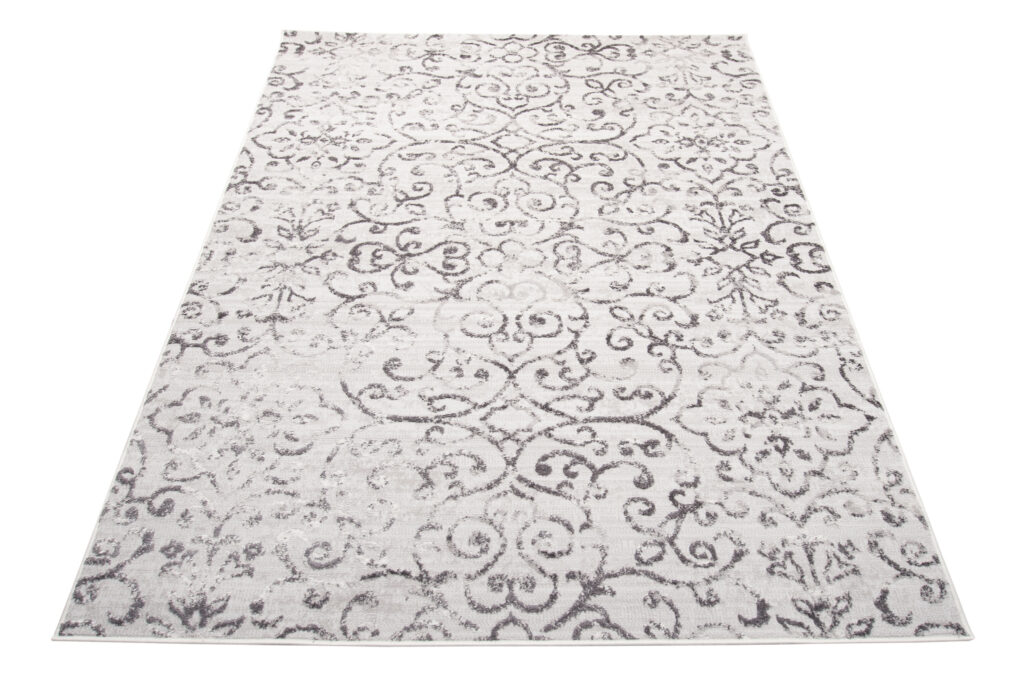 Tapis Sky Gris Vintage Floral Ornamental
