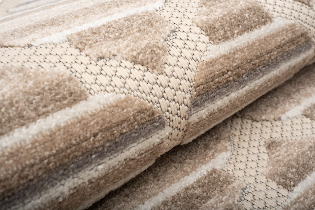 Tapis Extérieur Patio Crème Gris Treillis
