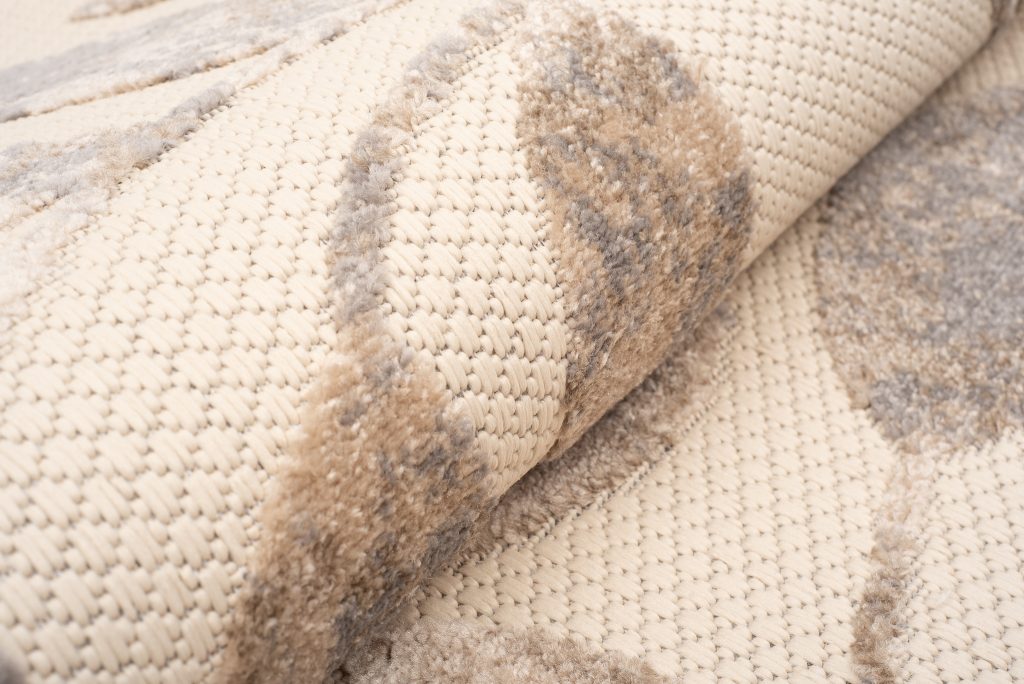 Tapis Extérieur Patio Crème Beige Feuilles