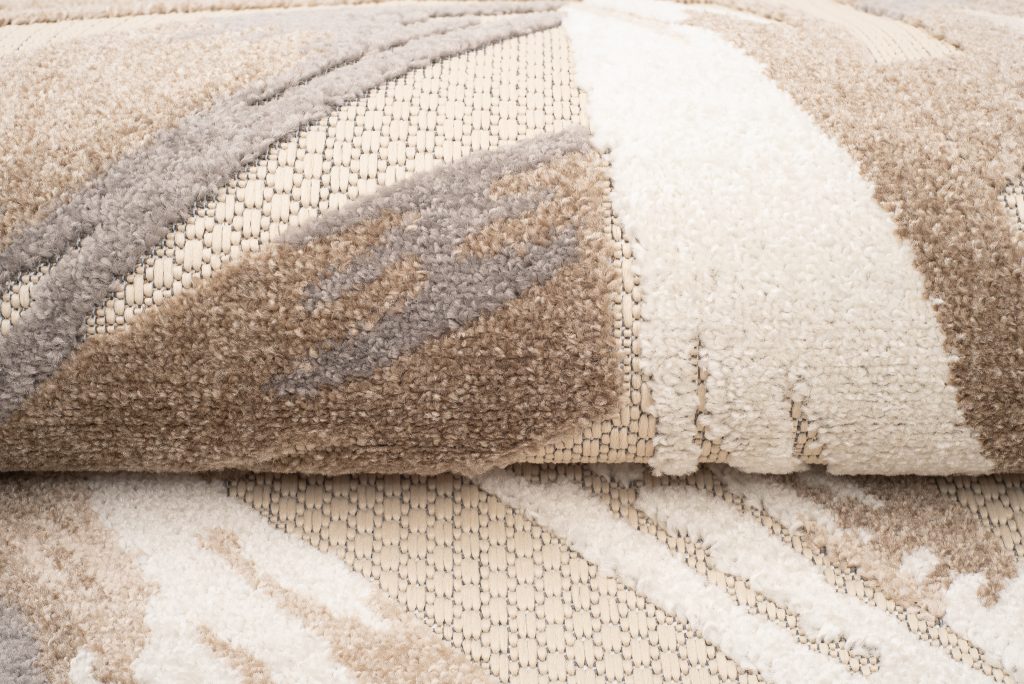 Tapis Extérieur Patio Crème Gris Feuilles