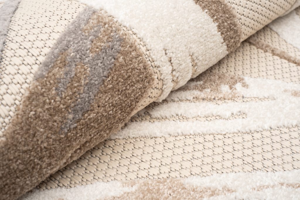 Tapis Extérieur Patio Crème Gris Feuilles
