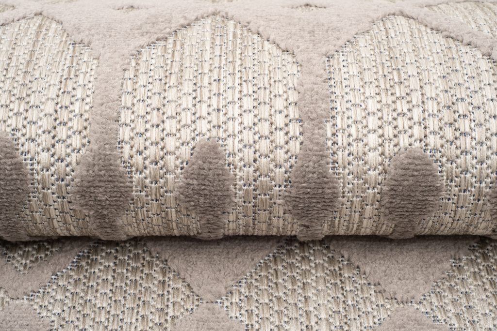 Tapis Extérieur Patio Gris Beige Ethnique