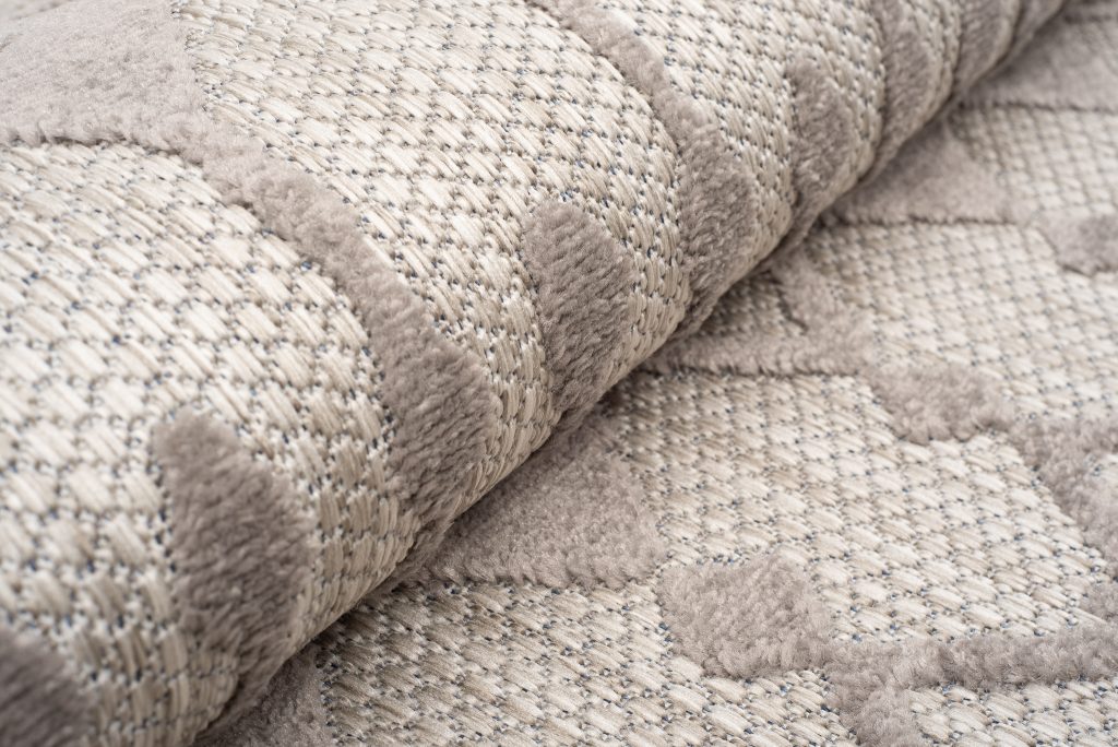 Tapis Extérieur Patio Gris Beige Ethnique