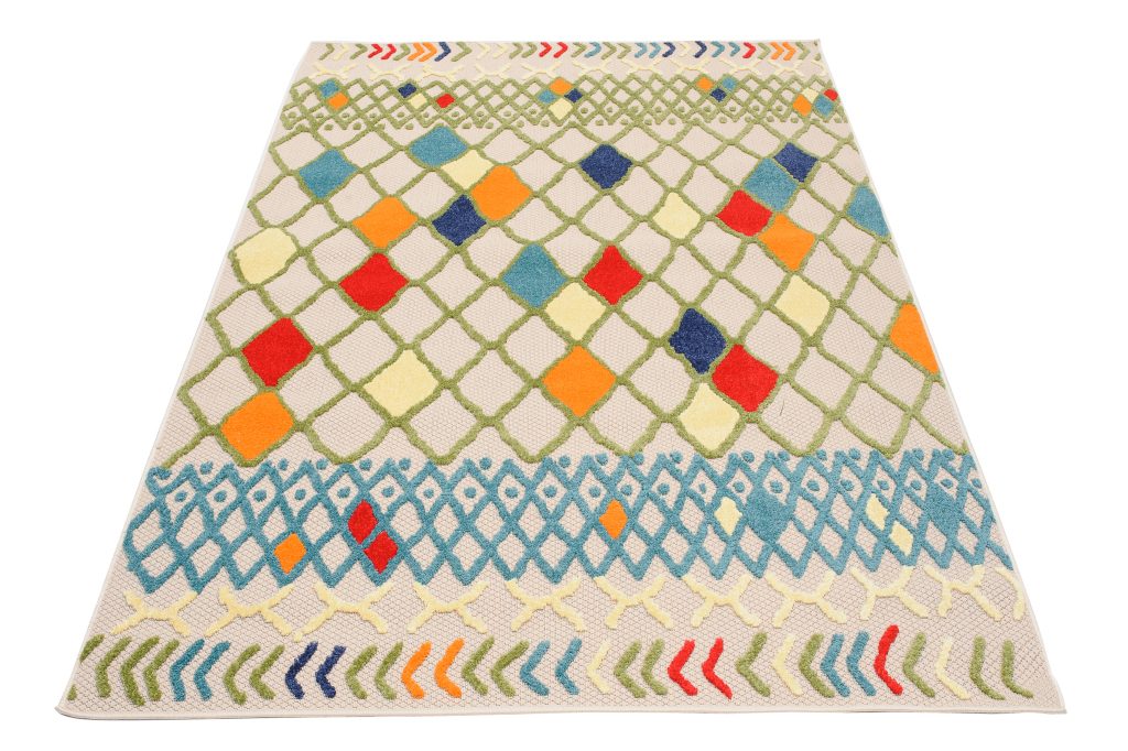 Tapis Extérieur Patio Multicolore Ethnique