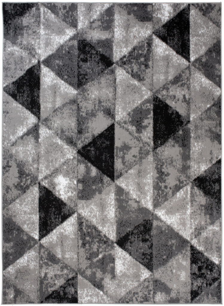 Tapis Luxury Gris Géométrique Triangles
