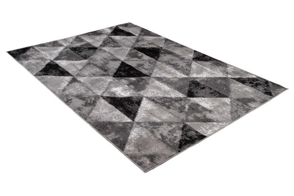 Tapis Luxury Gris Géométrique Triangles