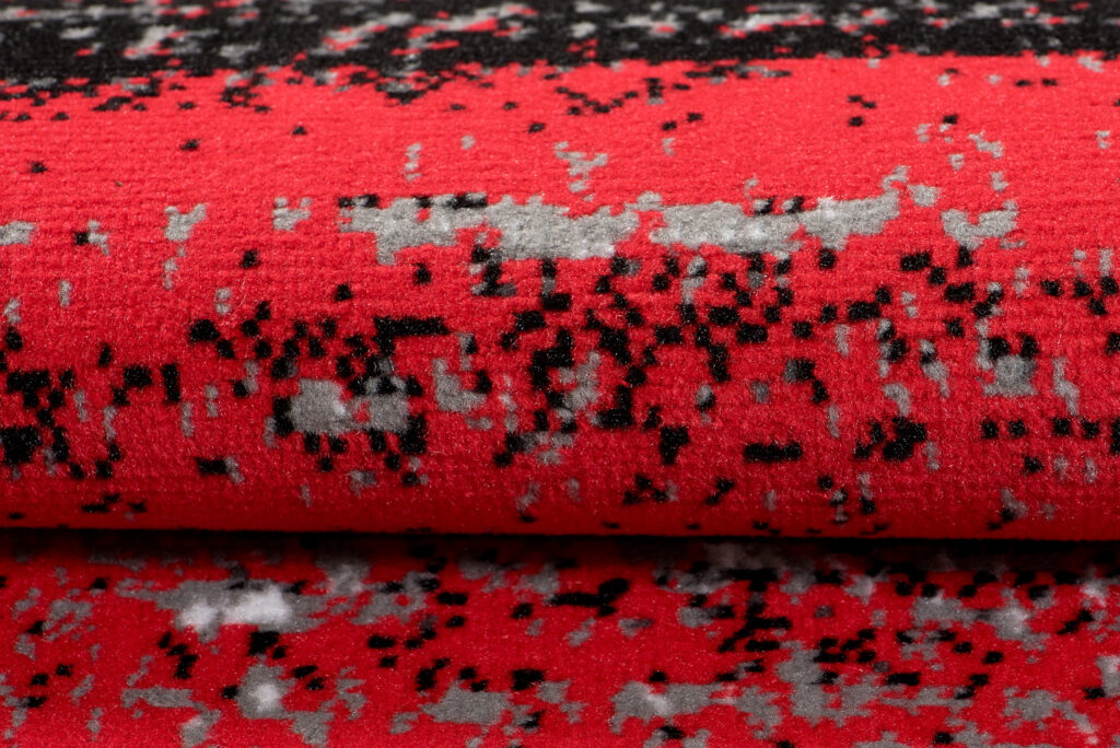 Tapis Maya Gris Rouge Rayé
