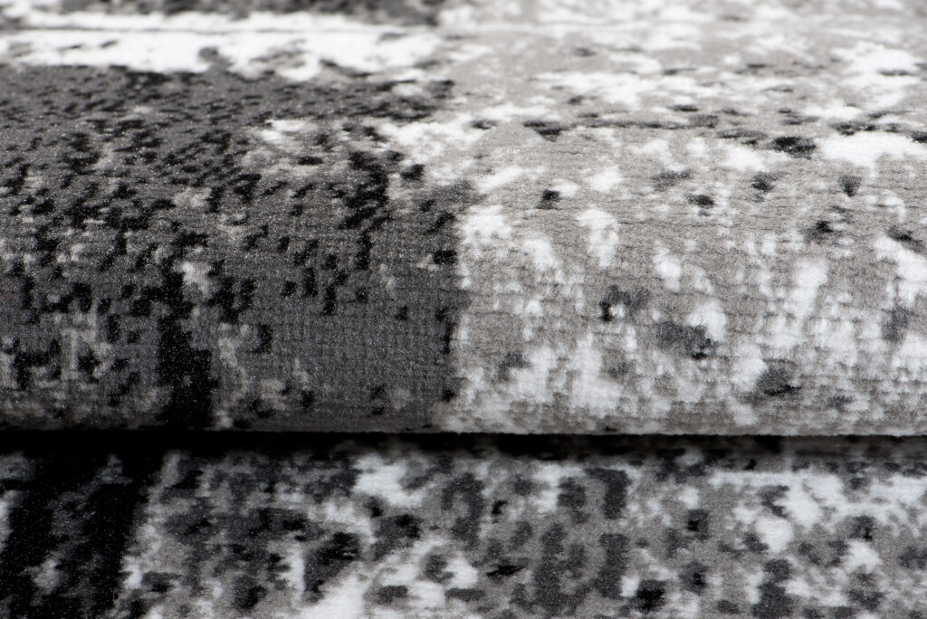 Tapis Maya Gris Noir Rayures