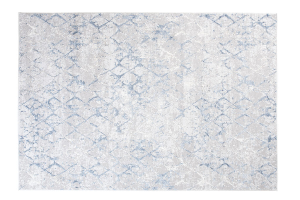 Tapis Sky Bleu Géométrique Losanges
