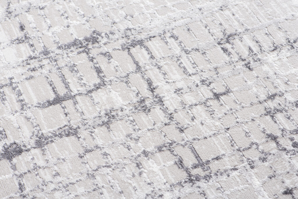 Tapis Sky Gris Moderne Carreaux