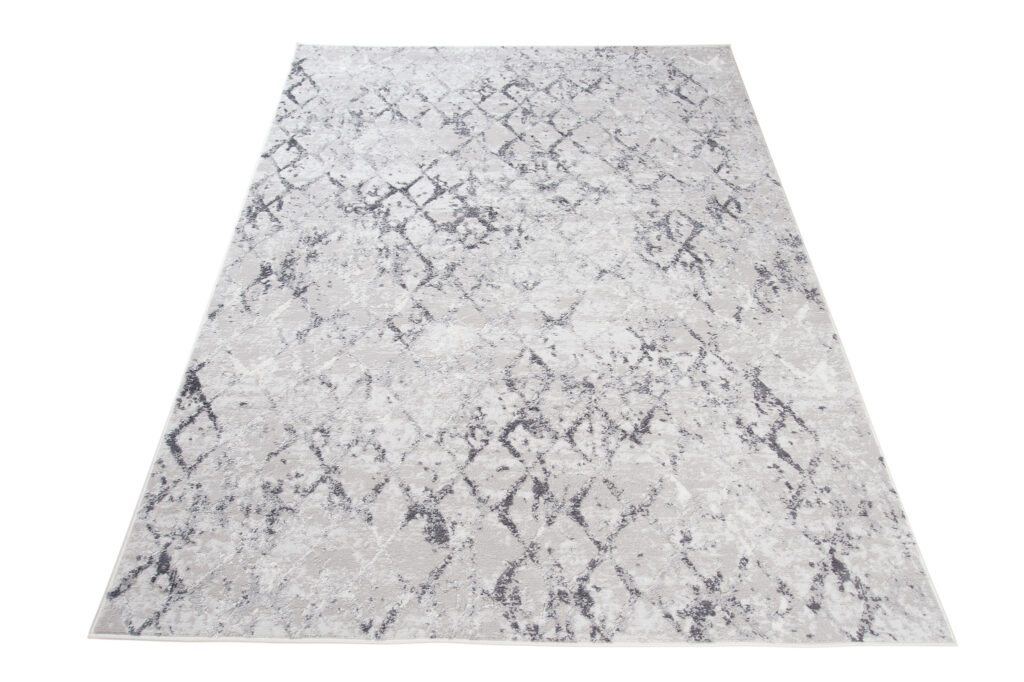 Tapis Sky Gris Géométrique Losanges
