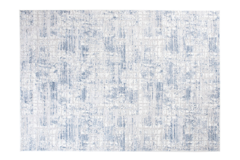 Tapis Sky Bleu Gris Abstrait Rayé