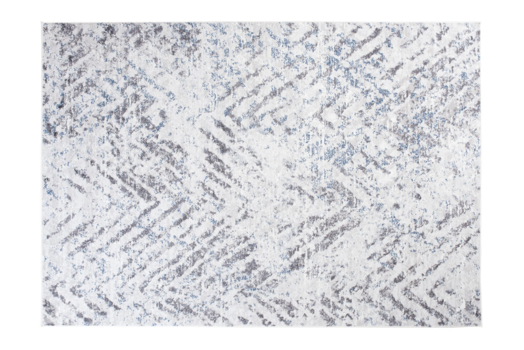 Tapis Sky Gris Bleu Moderne Zigzags