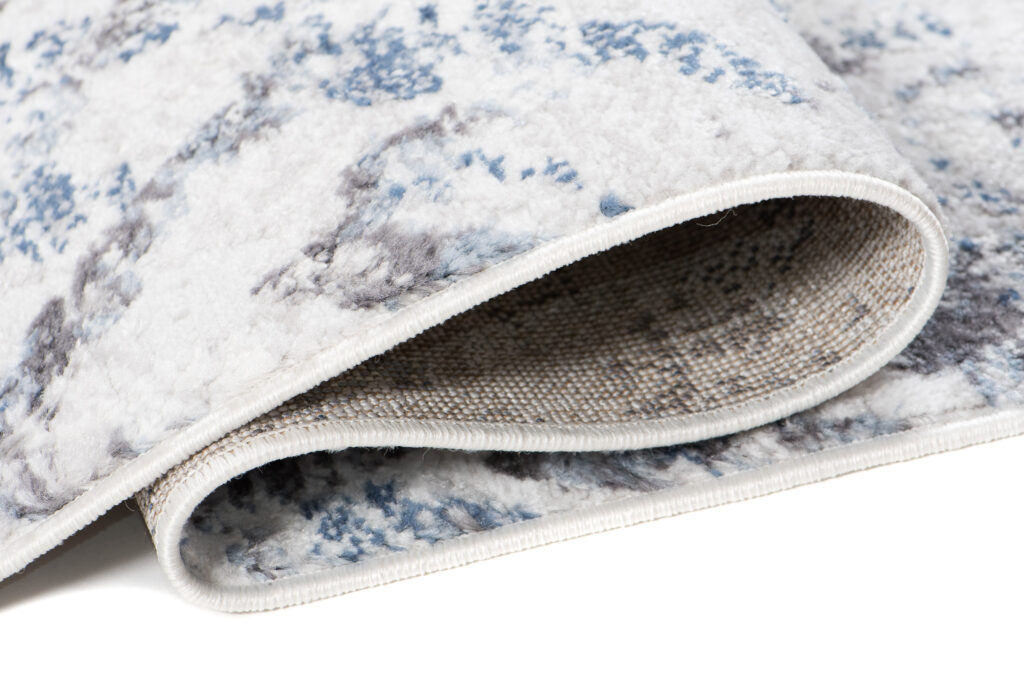 Tapis Sky Gris Bleu Moderne Zigzags