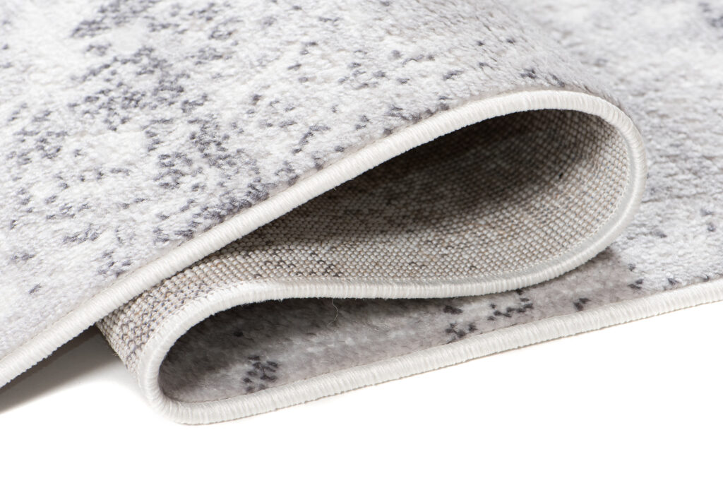 Tapis Sky Gris Vintage Floral Rayures