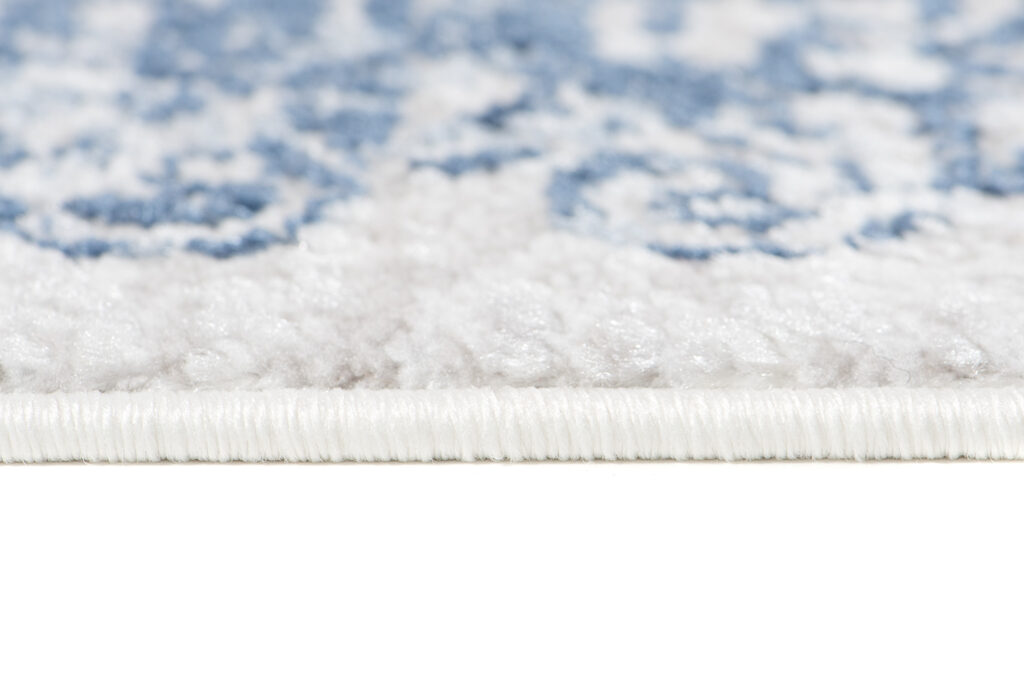 Tapis Sky Bleu Crème Rayures Vintage