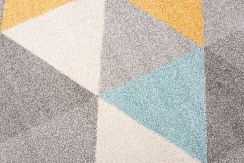 Tapis Lazur Gris Clair Multicolore Géométrique Triangles