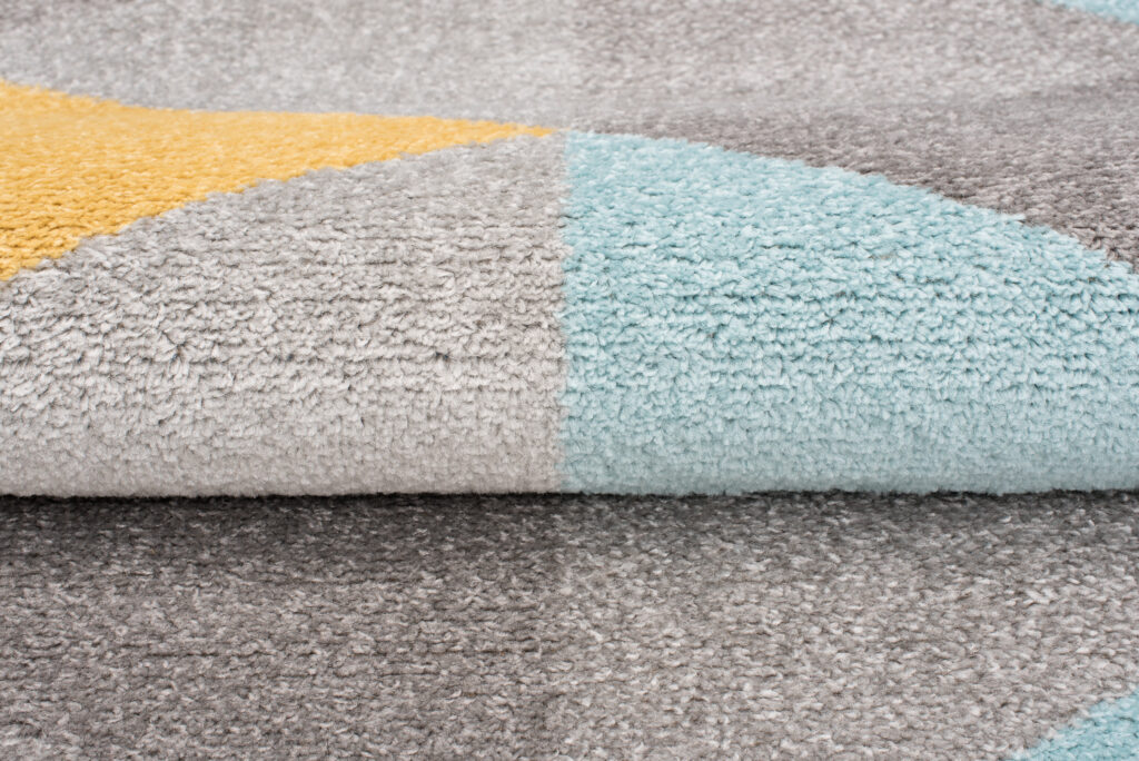 Tapis Lazur Gris Clair Multicolore Géométrique Triangles