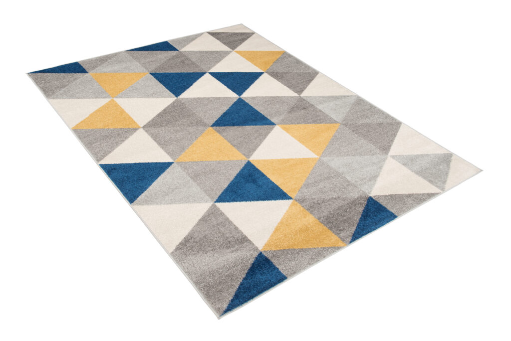 Tapis Lazur Gris Multicolore Géométrique Triangles