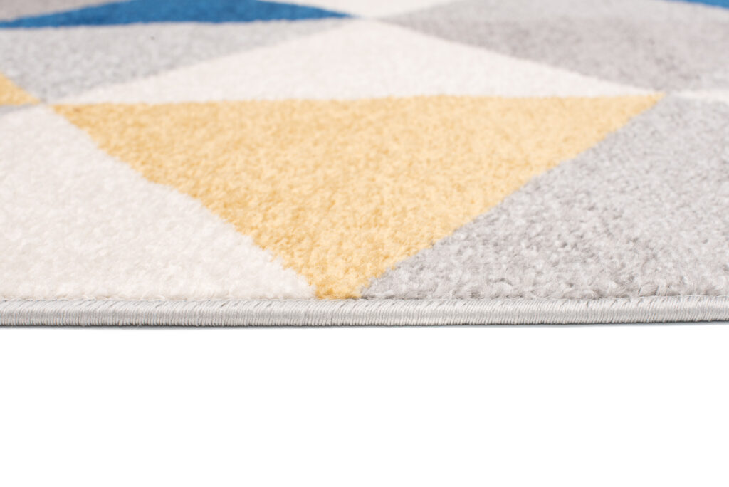 Tapis Lazur Gris Multicolore Géométrique Triangles