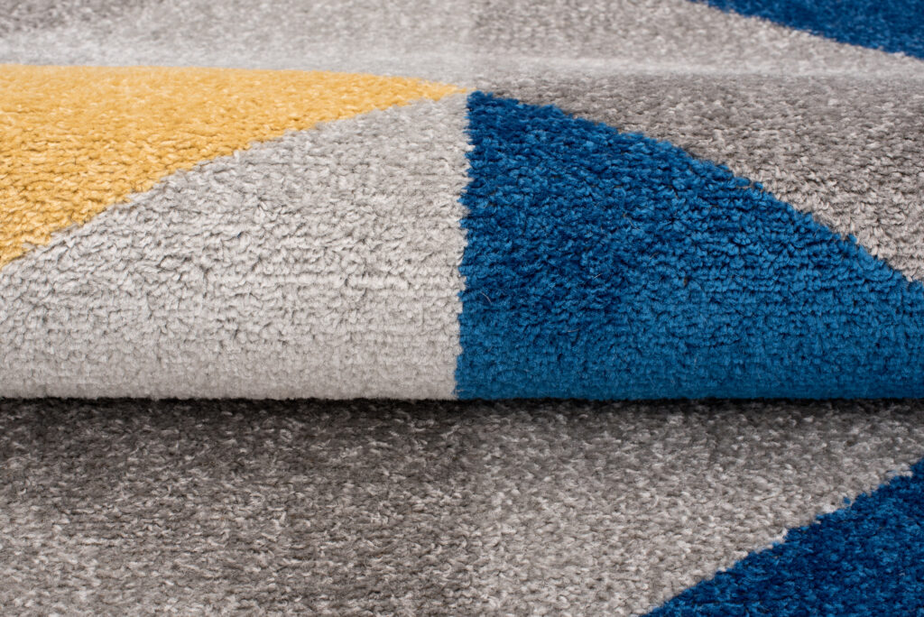Tapis Lazur Gris Multicolore Géométrique Triangles