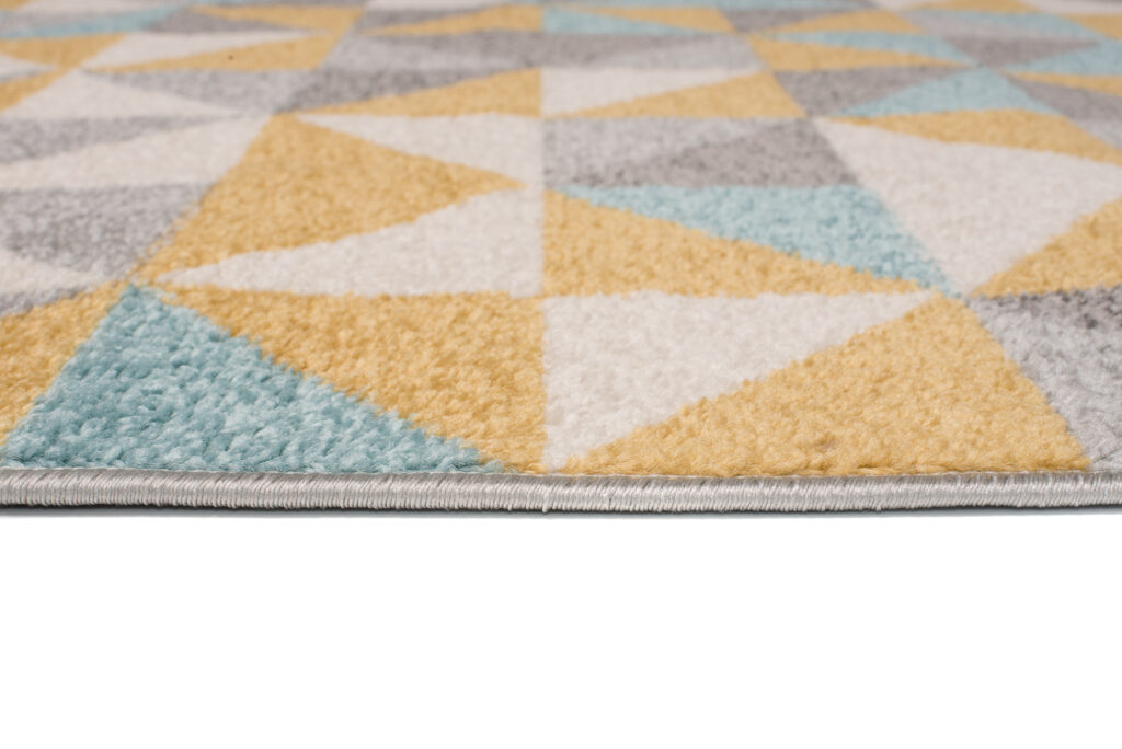 Tapis Lazur Gris Multicolore Géométrique Petits Triangles