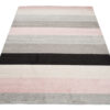 Tapis Lazur Gris Clair Rose Géométrique Lignes