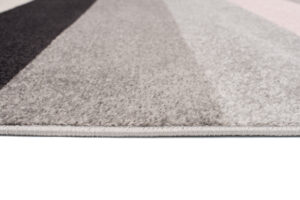 Tapis Lazur Gris Clair Rose Géométrique Lignes