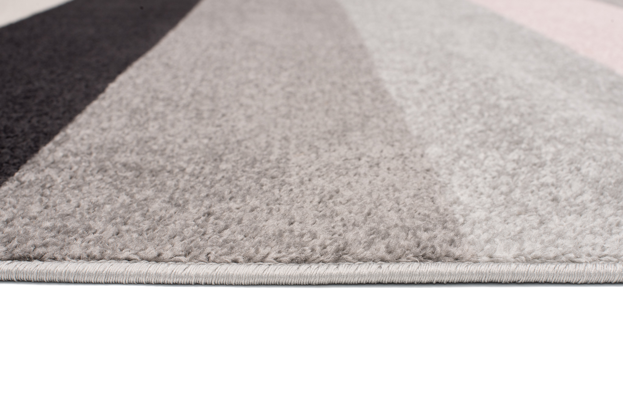 Tapis Lazur Gris Clair Rose Géométrique Lignes