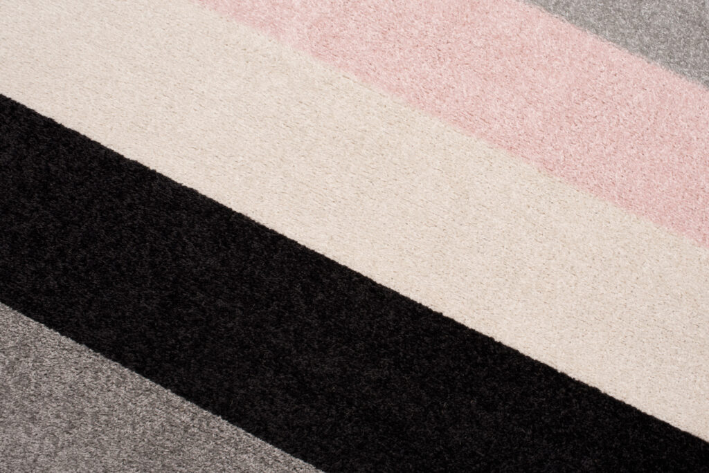 Tapis Lazur Gris Clair Rose Géométrique Lignes