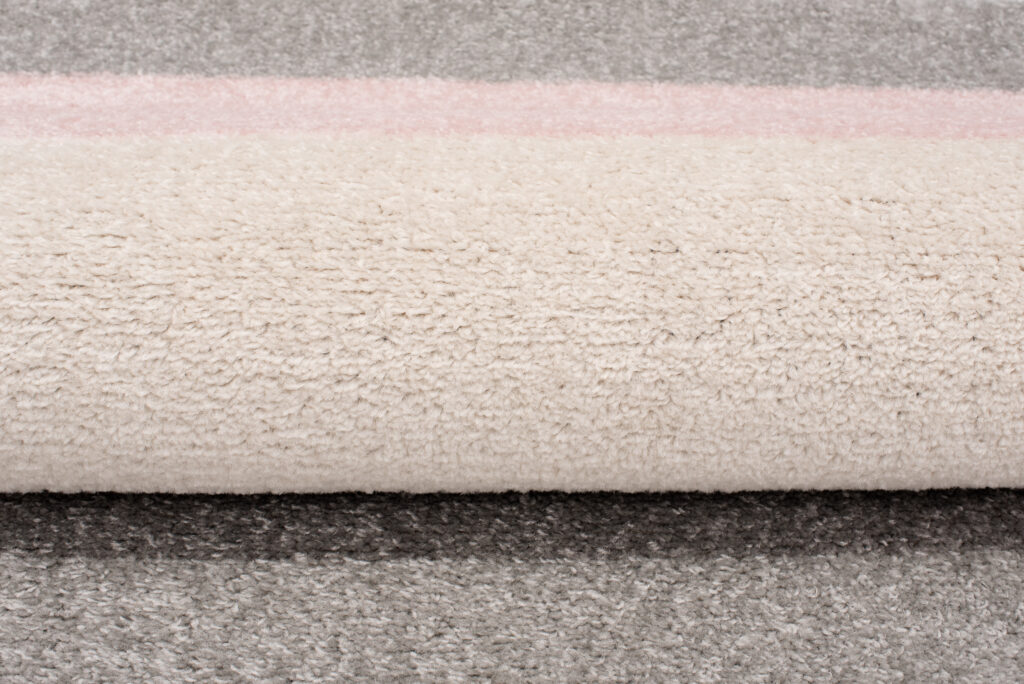 Tapis Lazur Gris Clair Rose Géométrique Lignes