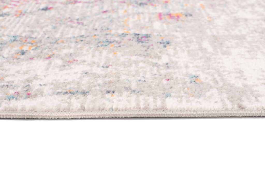 Tapis Lazur Gris Vintage Floral Bordure