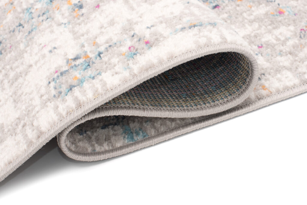 Tapis Lazur Gris Vintage Floral Bordure