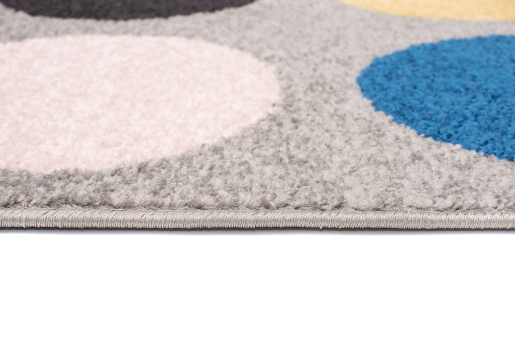 Tapis Lazur Gris Multicolore Géométrique Cercles