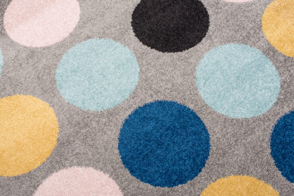 Tapis Lazur Gris Multicolore Géométrique Cercles
