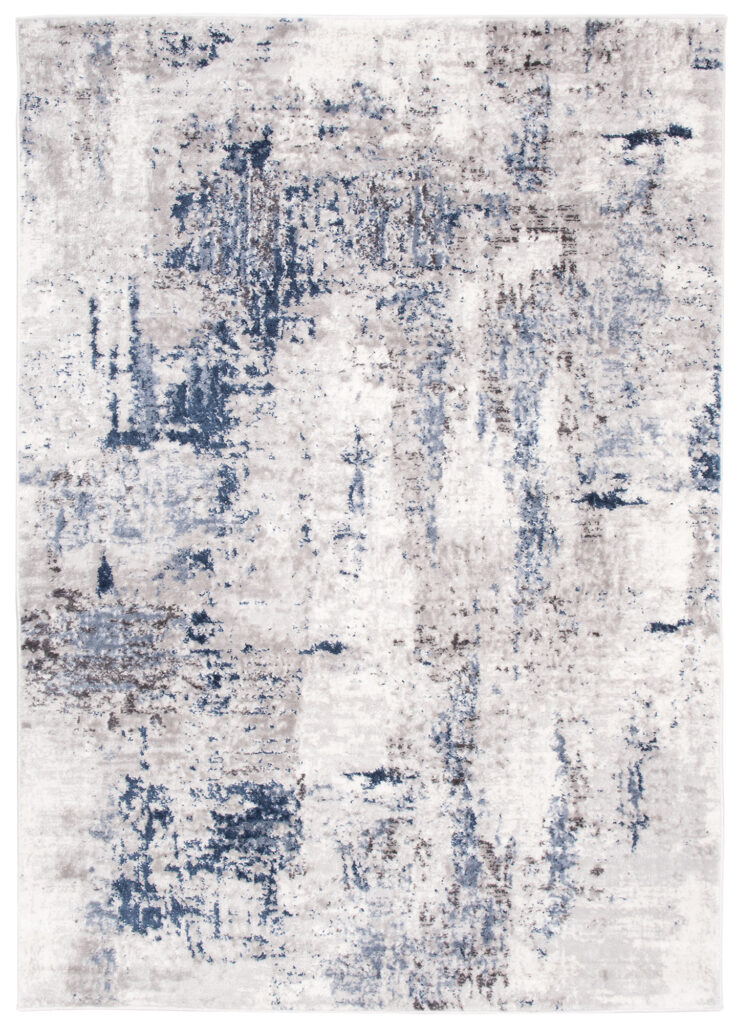 Tapis Sky Gris Bleu Abstrait Rayures