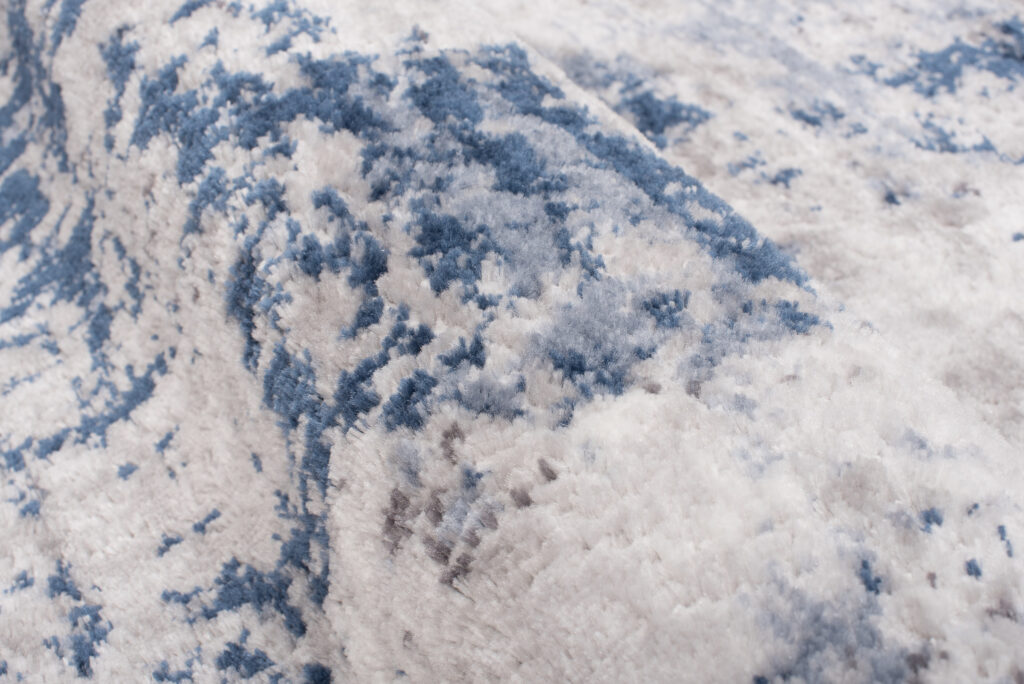 Tapis Sky Gris Bleu Abstrait Rayures