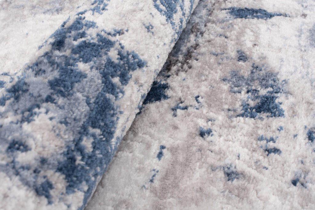Tapis Sky Gris Bleu Abstrait Rayures
