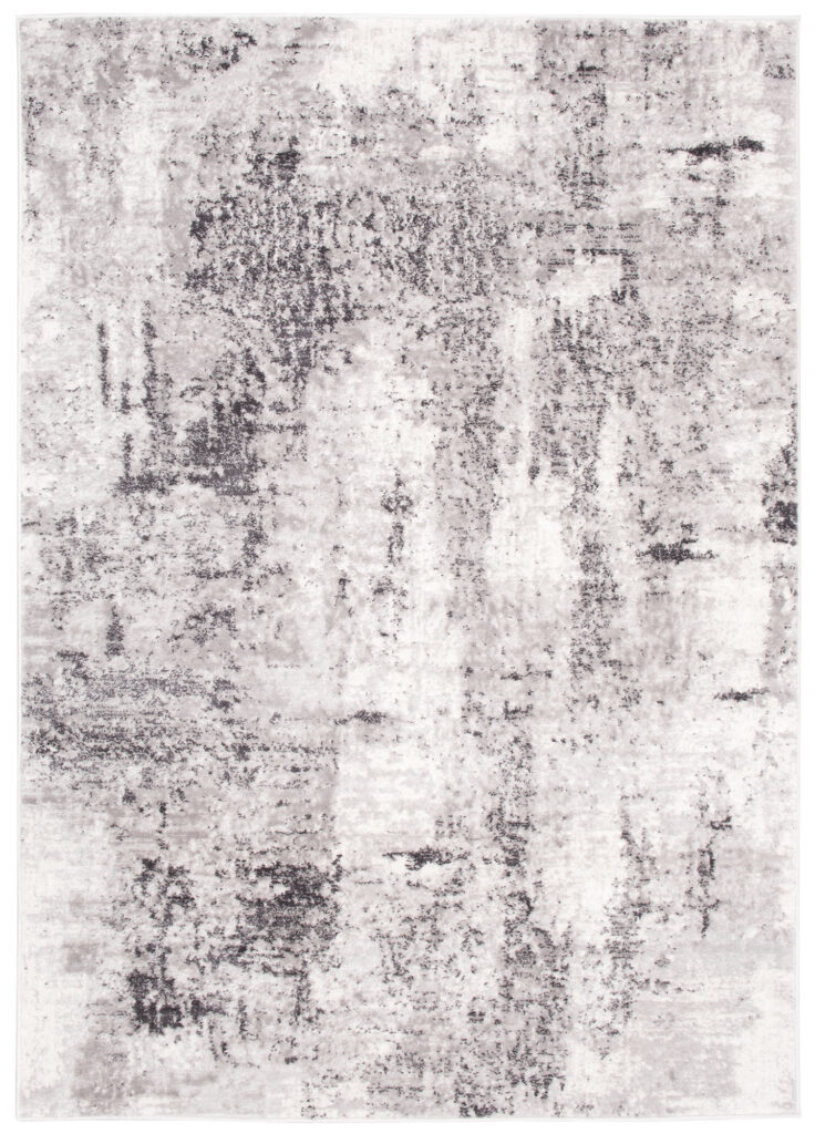 Tapis Sky Gris Abstrait Vintage Rayures
