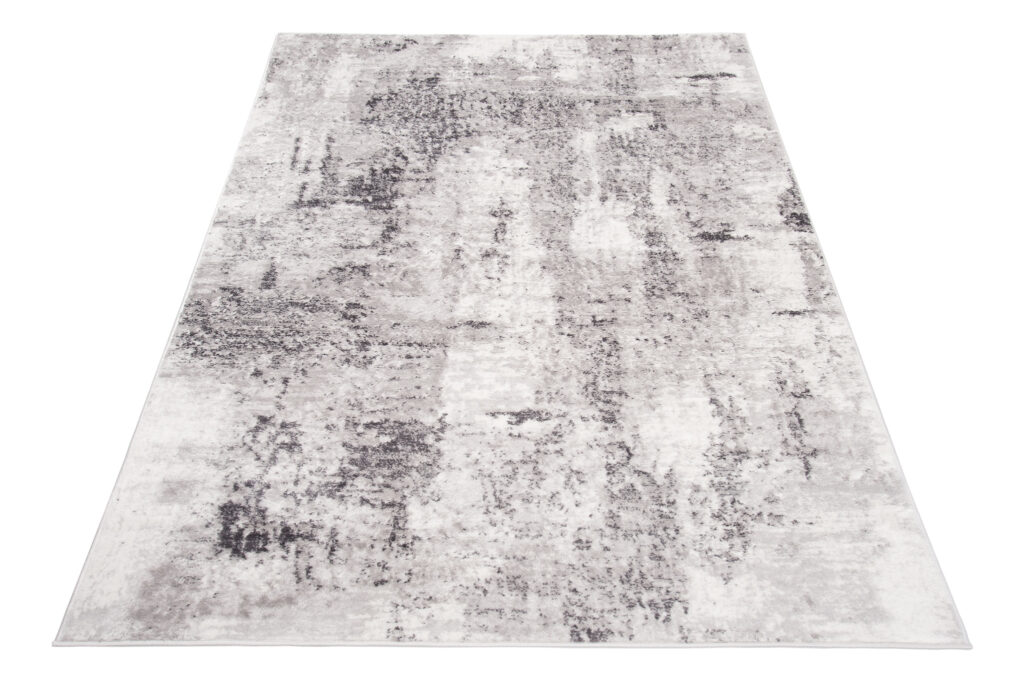 Tapis Sky Gris Abstrait Vintage Rayures