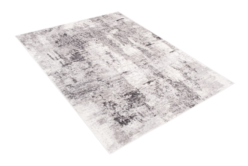 Tapis Sky Gris Abstrait Vintage Rayures