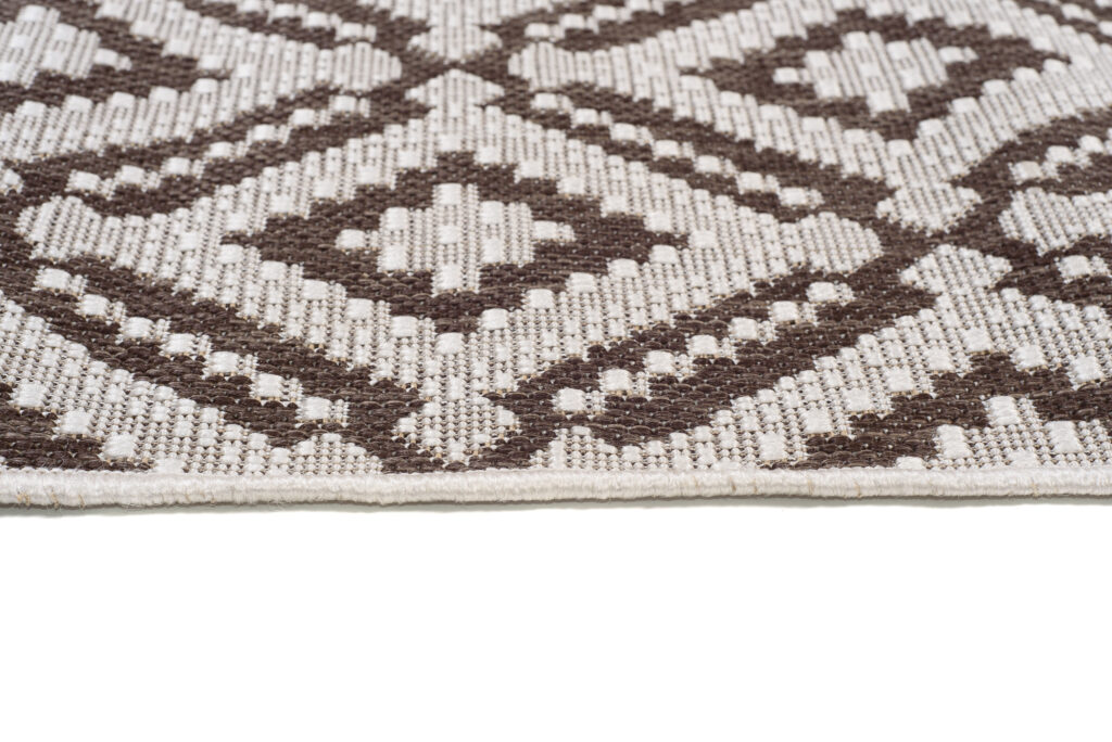 CAPRI Tapis Extérieur Intérieur Marron Beige Marocain Fin Sisal