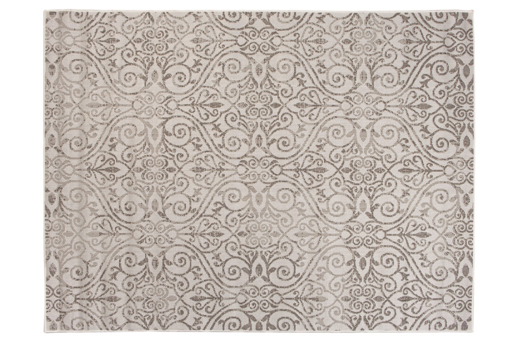 CAPRI Tapis Extérieur Intérieur Crème Marron Ornamental Sisal