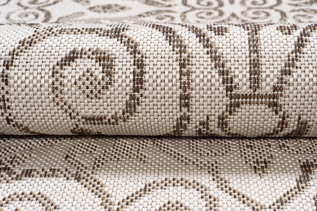 CAPRI Tapis Extérieur Intérieur Crème Marron Ornamental Sisal