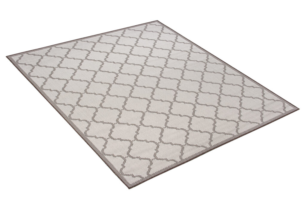 CAPRI Tapis Extérieur Intérieur Crème Marron Trèfle Marocain Sisal