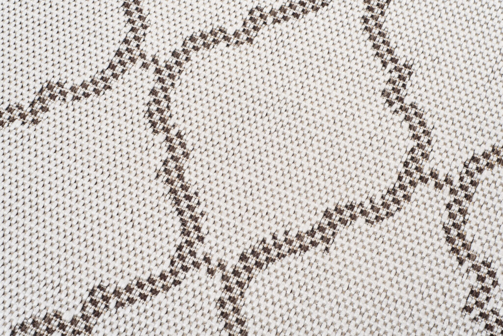 CAPRI Tapis Extérieur Intérieur Crème Marron Trèfle Marocain Sisal