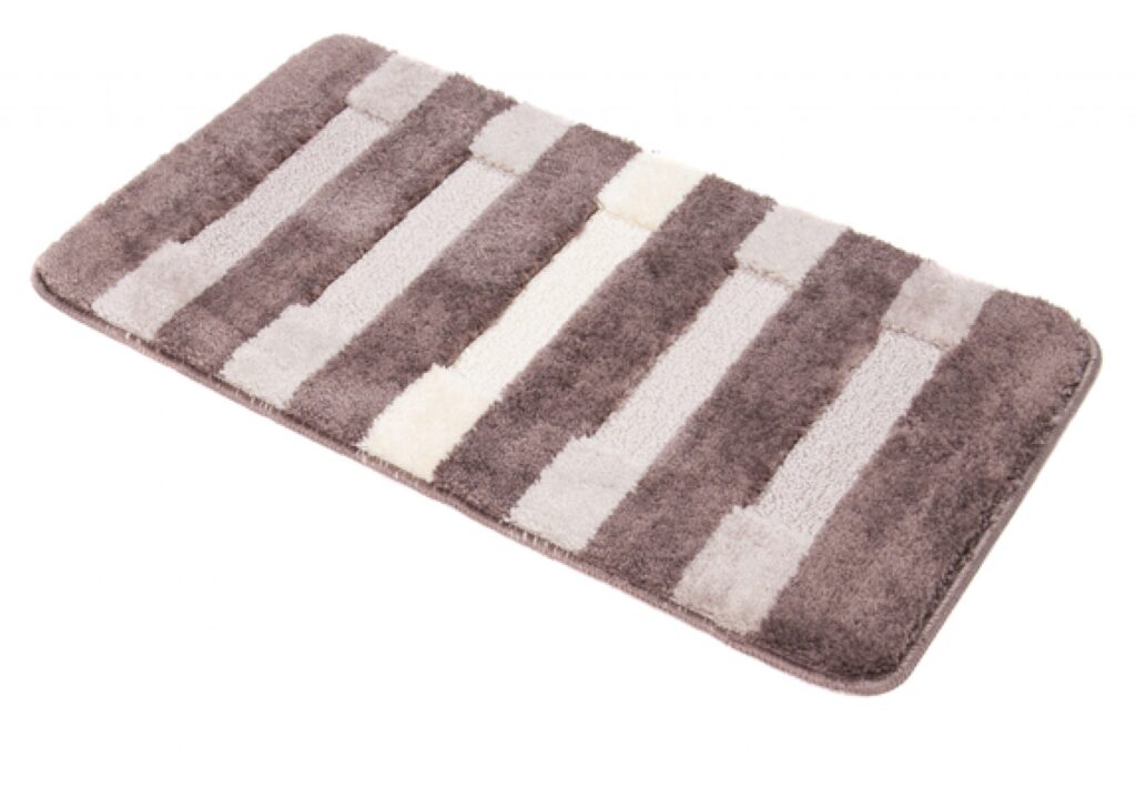 Tapis de Bain Mono Café Beige Antidérapant Lavable 1 Pièce